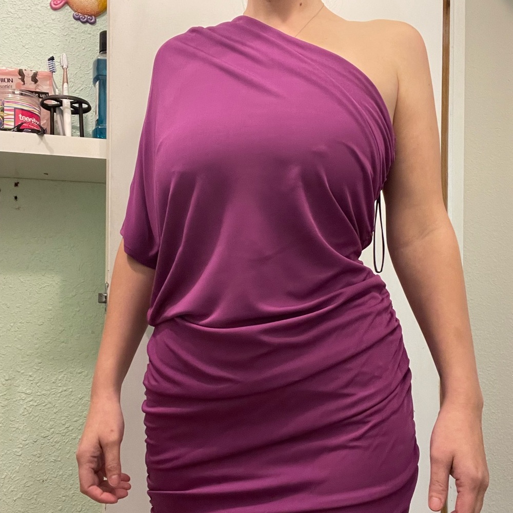 Size small. Purple. Haute Hippie. Short. Off shoulder